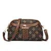 Bolsa de Mano para Mujer de Comercio Exterior de Alta Gama de Gran Capacidad Bolso de Hombro Nuevo Flor Vieja Bolsa para Mamá Bolsa Cuadrada Pequeña Versátil Bolsa para Viaje Diario Bolso de Mano Mujer