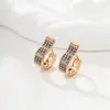 Pendientes Rusos Xuping con Microincrustaciones de Piedras Preciosas Artificiales de Colores para Mujer, Pendientes de Aleación de Cobre Estilo Retro de Moda al por Mayor