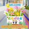 Temporada de Apertura de Jardín de Infantes Ritual Atmósfera Decoración Salón de Clases Primer Grado Nuevo Semestre Tablero de Registro de Asistencia Letrero de Bienvenida Baoshishi