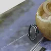 Anillo de Pareja de Espinas y Rosas para Hombres y Mujeres Un Par de Anillos Abiertos de Personalidad de Moda Anillo de Par de Rama de Flor de Viento Oscuro