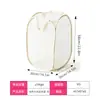 Cesta para ropa sucia plegable, de malla transpirable, para el baño, para la colada del hogar