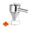 Embudo Cónico de Acero Inoxidable para Hacer Albóndigas de Pulpo Divertido para el Hogar Manual para Salsa de Chocolate Herramientas para Hornear Juego con Asiento
