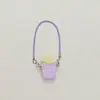 Chaveiro de Desenho Pingente de Pipoca Pingente de Casa de Boneca Fofo Artificial DIY Copo de Água Chaveiro de Mochila Escolar