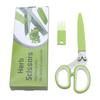 Tijeras para Cebolleta de Cocina, Tijeras de Verdura de Cinco Capas de Acero Inoxidable Multiusos para el Hogar, Cortador de Algas Marinas con Cubierta, Tijeras para Hierbas