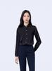 Camisa Borgonha Camisa Feminina Manga Longa Outono e Inverno Nova Roupa de Negócios Elegante Casual Emagrecedora Versátil Roupa de Trabalho