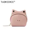 Bolsa de Monedas Rana Adolescente Mini Almacenamiento Auriculares Bolsa Pequeña Llavero Colgante de Labial Compacto de Dibujos Animados Bolsa de Monedas
