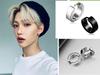 Pendientes de Combinación de StrayKids Felix Li Longfu Mismo Estilo para Hombres Hebilla de Oreja Simple Versátil Clip para Oreja