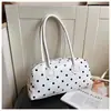 Bolso tote único y elegante, estilo bolso de bolos, nueva colección otoño 2026, diseño de lunares moderno y minimalista, adecuado para ir al trabajo, se puede llevar bajo el brazo o como bolso de hombro