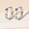 Pendientes de amor puro, frescos y dulces, de venta caliente transfronteriza, pendientes de cobre, pendientes con forma de corazón, pendientes de colores, pendientes para parejas