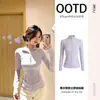 Ropa de Yoga Adelgazante y Favorecedora para Mujer 2026 Nuevo Estilo Top Deportivo Cintura Ceñida Ajustado Cuello Alto Cardigan Adelgazante Chaqueta Casual