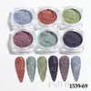 FULL BEAUTY Nuevo Llegado 12 Colores Morandi Lana con Purpurina Micro Diamantes Polvo de Lana Decoraciones para Uñas Lentejuelas