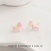 Pendientes de Perla Rosados de Ensueño "Caballo del Zodiaco" para Mujer, Nuevo Modelo 2026, Perfectos para el Año de Nacimiento, Pendientes Impresionantes