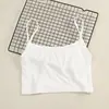 Camisola pequeña para mujer corte ajustado camiseta interior base ajustada verano sexy para mujer estudiante color liso top venta al por mayor