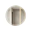 Espejo de Baño Redondo Simple Antivaho con Sensor LED Iluminado Pantalla Táctil Espejo Inteligente Espejo de Maquillaje