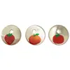 Botão de concha redondo importado natural com furo único e estampa de frutas de desenho animado, botão de moda para camisa e cardigã, emblema de madrepérola