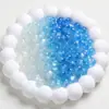 Contas Redondas de Resina com Glitter Fino Olho de Gato Transparentes que Mudam de Cor, Contas que Mudam de Cor com UV, Contas para Acessórios de Joias DIY