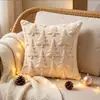 Festival Navideño Transfronterizo de Amazon Funda de Cojín de Felpa Decoración de Ambiente Festivo del Árbol de Navidad Funda de Cojín Trasero para Sofá Cama