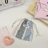 34225 Bolsa de Armazenamento com Cordão Floral Pequeno Pastoral Cosméticos Portátil Batom Organizador de Viagem