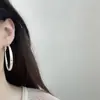 Perfeito para rostos redondos e quadrados~ Brincos de argola com bolinhas escovadas estilo coreano inspired by ins para mulheres, luxo leve com toque de alta qualidade, brincos únicos e bonitos