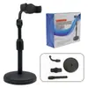 Soporte para Teléfono Móvil para Ver Dramas en Vivo, Soporte de Escritorio Elevable Multifuncional, Soporte Universal para Teléfono Móvil con Cabezal de Bola, Soporte con Base Redonda