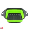 Fregadero de Cocina Multifuncional para el Hogar con Lavabo Extensible Ajustable para Lavar Verduras, Cesta Plegable Redonda de Silicona para Escurrir