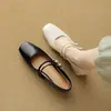 Zapatos de Salón Individuales Pequeños Elegantes y Suaves con Tacón Grueso de 3.5, Estilo Nuevo de Primavera Tacones Altos de Punta Cuadrada, Zapatos Mary Jane Versátiles con Tacón Grueso
