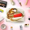 Bolsa de Cosméticos de Carita Sonriente Más Vendida de Amazon, Bolsa de Cosméticos Impermeable de PU de Aspecto Elegante, Bolsa de Cosméticos Cuadrada de Almacenamiento Portátil para Viaje