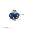 Nueva Moda Colgante de Concha con Goteo de Aceite Decoración de Perlas Accesorios Pulsera Collar Llavero Colgante Venta al por Mayor