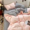 Conjunto de ropa de cama de cuatro piezas para estudiantes de grado materno-infantil, clase A, edredón, sábana y funda de cama, conjunto individual de tres piezas para dormitorio de estudiantes.