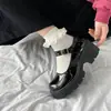 Zapatos de Cuero con Punta Redonda para Mujer, Temporada de Primavera, Estilo Británico, Inspirados en Chanel, Estilo Uniforme JK Japonés, Suela Gruesa, Zapatos Mary Jane con una Sola Correa