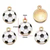 Acessórios de Joias de Liga Metálica com Gotejamento de Óleo DIY Série Esportiva de Futebol e Rugby Pingente Pulseira Colar Pingente W504