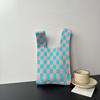 Bolsa Tricotada com Senso Avançado Nova Bolsa de Pulso de Desenho Animado Bolsa de Férias Bolsa de Mão Nicho Versátil Bolsa de Mão Bolsa de Presente