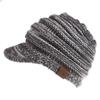 Boné de Baseball 2018 com Etiqueta, Boné Estilo Duckbill com Abertura Traseira para Rabo de Cavalo, Gorro de Tricô Outono e Inverno para Mulheres, 12 Cores, Versátil