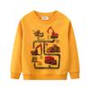 Sudadera de manga larga de otoño para niños, tela peinada, cuello redondo, camiseta, ropa nueva para niños, sudadera, distribución al por mayor