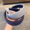Diadema de Punto Gris de Ala Ancha Estilo Yi Mengling para Mujer Pasador Estilo Old Money Diadema de Alta Gama Tocado