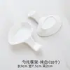 Soporte de Palillos de Cerámica de Doble Propósito para Sostener Palillos y Cucharas Públicos, Reposapalillos de Hotel, Vajilla de Restaurante, Blanco Puro con Borde Dorado, Logo Personalizado