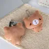 Gato Preto Fofo Coreano com Cauda Urso Marrom Macio Fofo Boneca de Pelúcia Pingente Figura Criativa de Alto Valor Presente Ornamento