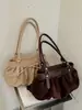Nuevo Bolso de Hombro Plisado Minimalista de Diseño Nicho Estilo Coreano Otoño 2026, Bolso Exquisito de Moda Único para el Viaje Diario