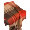 Diseño Otoño e Invierno 2025 Bufanda 100% Cachemira Genuina Estilo Británico Nuevo Cuadros Bufanda Cálida a Prueba de Viento con Borlas