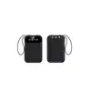 Power Bank Portátil Compacto com Display Digital Transfronteiriço, Bateria Integrada com Fio 20000 mAh, Carregamento Rápido Portátil, Fonte de Alimentação Móvel, Presente, Personalização