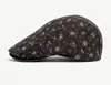 Boina Octogonal Retro Británica Marrón para Mujer Transpirable de Cuero PU para Primavera y Otoño Sombrero de Pintor Tejido Marrón para Invierno