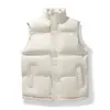 Chaleco de algodón con cuello alto para otoño e invierno para hombre, moderno, cálido, estilo casual, chaleco sin mangas, chaleco de plumón para hombre