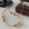 Nuevo Collar de Perlas de Cristal de Fresa Estilo Chino para Mujer 2025 Nueva Cadena de Clavícula Apilada Lujo Accesible Collar de Estilo Antiguo de Gama Alta