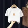Camiseta Feminina Verão Roupa Infantil 2025 Nova Camiseta de Algodão Casual Infantil Camiseta de Verão Feminina