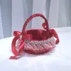 181 Cesta de Flores de Renda para Noiva Cesta de Flores para Florista Bolsa Pequena para Madrinha Cesta para Flores Pequena Cesta de Casamento Ocidental
