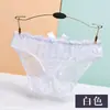 Ropa interior Yanbeiwei para mujer, malla de encaje sexy de cintura baja, shorts de ropa interior finos, Braguitas abiertas de talla grande para mujer 1525