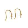 Aretes colgantes huecos de perla de Plata Esterlina S925 DIY hechos a mano accesorios semiacabados chapados en oro aretes vintage franceses