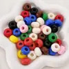 Cuentas de Ábaco Acrílicas de Agujero Grande de 16X10 mm para Niños DIY Abalorios Hechos a Mano Cuentas Planas Materiales para Colgantes de Teléfono Cuentas Sueltas