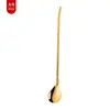 Cuchara con Paja de Acero Inoxidable 304 de Mango Largo Roscada, Cuchara Mezcladora de Mango Largo de Doble Propósito para Bar Todo en Uno, Cuchara con Paja para Vasos de Bebida con Hielo