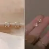 Pendientes de Plata de Alto Nivel con Diseño de Trébol de Cuatro Hojas y Piedra Brillante para Mujer Joyería de Plata 2025 Nuevo Diseño de Nicho Pendientes de Lujo Accesible Pendientes